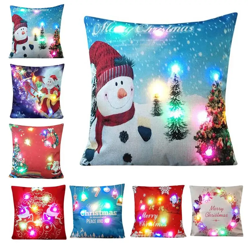 Cushion Pillowcase Light Up Cushion Cover Led Merry Christmas Glow Throw Led Light Pillow Case Super Soft Pillow Case
Cushion Pillowcase Light Up Cushion Cover Led Merry Christmas Glow Throw Led Light Pillow Case Super Soft Pillow Case