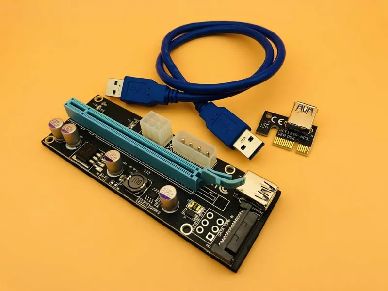 H1111Z Computer Cables Connectors PCIE Riser PCI-E 16x/x16 Riser for Video Card Cable USB 3.0 6 pin Molex 4Pin SATA Power Mining
H1111Z Computer Cables Connectors PCIE Riser PCI-E 16x/x16 Riser for Video Card Cable USB 3.0 6 pin Molex 4Pin SATA Power Mining