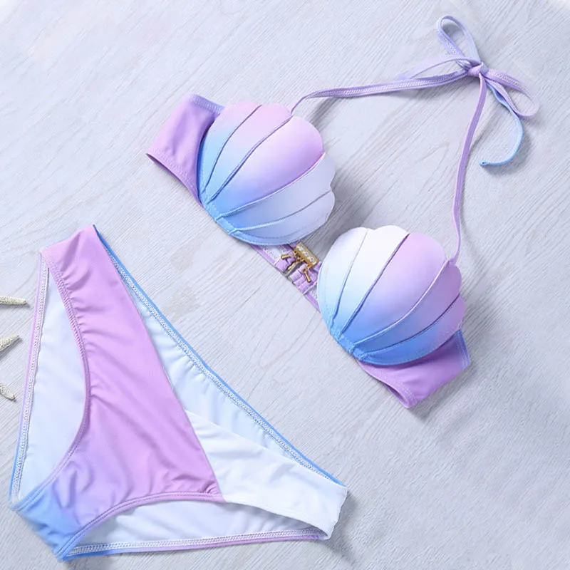 Hot 1 Set Swimsuit Swimwear Bikini Shell Gradient Color Fashion for Beach Holiday Bathing DO2
Hot 1 Set Swimsuit Swimwear Bikini Shell Gradient Color Fashion for Beach Holiday Bathing DO2