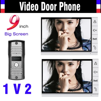 New 9 Inch monitor video door phone intercom System video doorbell pinhole camera 2-Monitor video intercom kit for villa home
New 9 Inch monitor video door phone intercom System video doorbell pinhole camera 2-Monitor video intercom kit for villa home