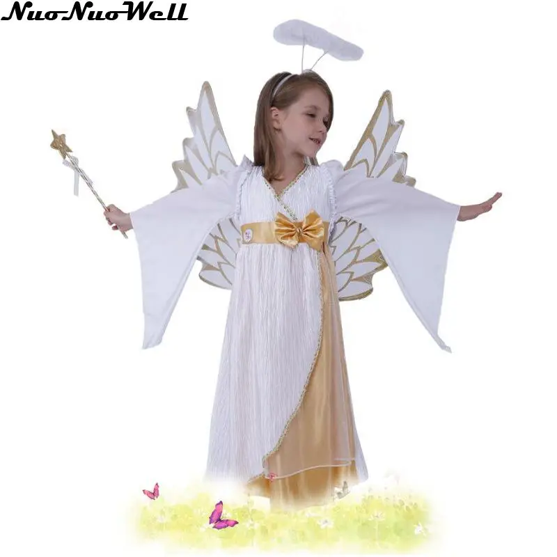 Little Girls Cute Snow Angel White Long Dress Masquerade Carnival Kids Princess Costume with Wing Halloween Children Cosplay
Little Girls Cute Snow Angel White Long Dress Masquerade Carnival Kids Princess Costume with Wing Halloween Children Cosplay