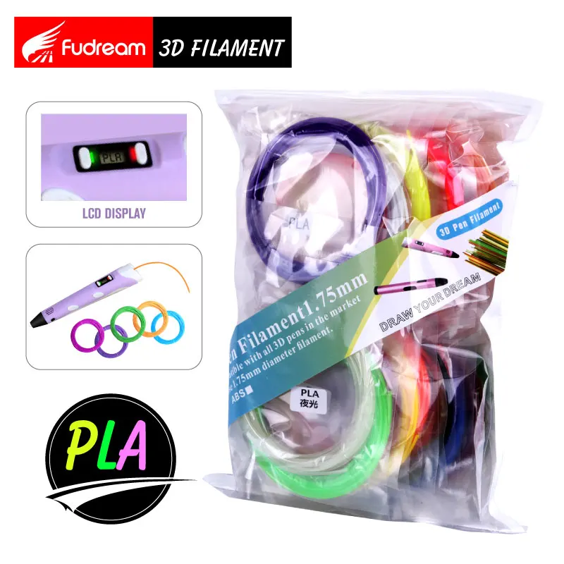 Hot Sale 1 bag 5M 3D Printer filament PLA Material 1.75mm 20 colours For 3D Drawing Printer Pen Fudream
Hot Sale 1 bag 5M 3D Printer filament PLA Material 1.75mm 20 colours For 3D Drawing Printer Pen Fudream