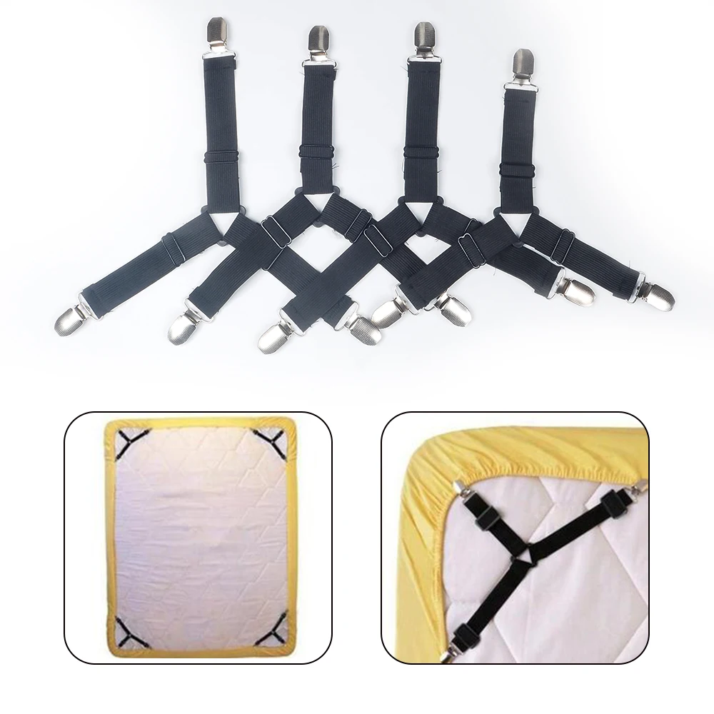 4pcs/Pack Elastic Bed Sheet Clips Nylon+Stainless Steel Mattress Fastener Belt Blanket Non-slip Gripper Holder For Bed Sheets
4pcs/Pack Elastic Bed Sheet Clips Nylon+Stainless Steel Mattress Fastener Belt Blanket Non-slip Gripper Holder For Bed Sheets