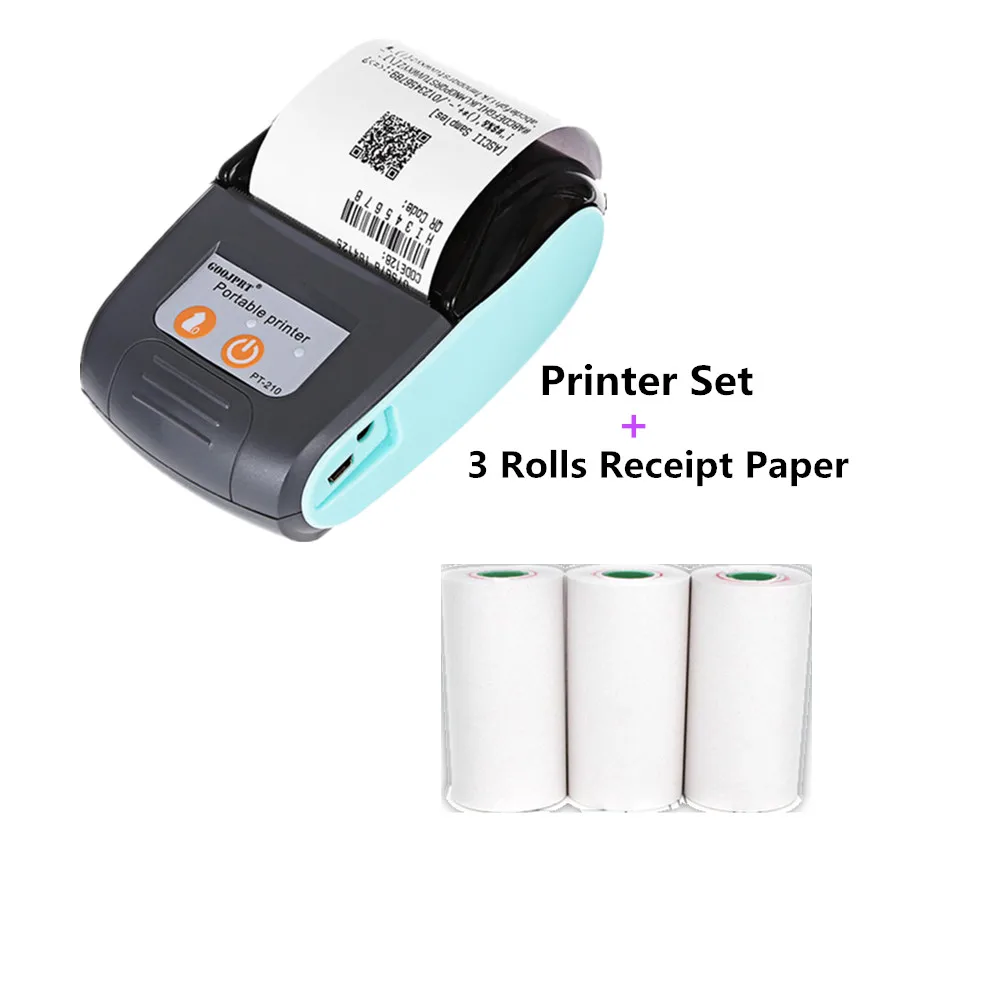 GOOJPRT Mini Portable Bluetooth Thermal Printer Commercial Ticket Receipt USB Wireless Printer for Windows Android IOS Mini 58mm
GOOJPRT Mini Portable Bluetooth Thermal Printer Commercial Ticket Receipt USB Wireless Printer for Windows Android IOS Mini 58mm