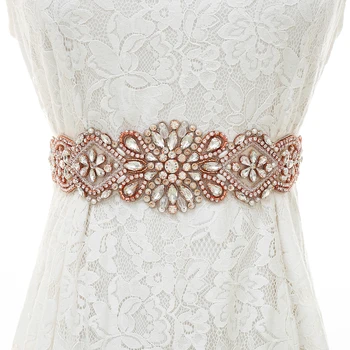 Crystal Pearls Wedding Belt Rose Gold Bridal Belt Rhinestones Bridal Sash For Wedding Dresses S187RG
Crystal Pearls Wedding Belt Rose Gold Bridal Belt Rhinestones Bridal Sash For Wedding Dresses S187RG