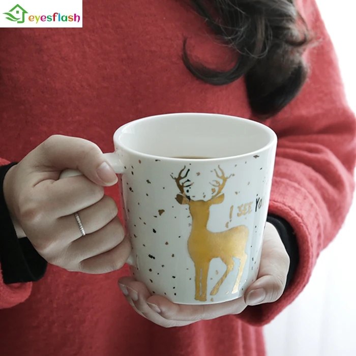 480ml Gold Christmas David's deer D Shape Handle Tea Coffee Mug Ceramic Cup Milk Juice Lemon Mug Coffee Cup Office Gift
480ml Gold Christmas David's deer D Shape Handle Tea Coffee Mug Ceramic Cup Milk Juice Lemon Mug Coffee Cup Office Gift