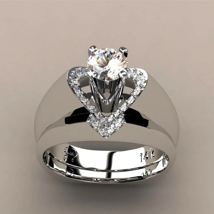 Brand Female Crystal White Wedding Ring Set Luxury 925 Silver Heart Engagement Ring Vintage Bridal Wedding Rings For Women
Brand Female Crystal White Wedding Ring Set Luxury 925 Silver Heart Engagement Ring Vintage Bridal Wedding Rings For Women