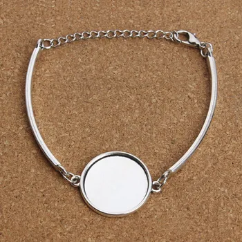 5pcs Bracelet Cabochon Setting 20mm Round silver plated blank bezel bracelet base trays diy jewelry accessories
5pcs Bracelet Cabochon Setting 20mm Round silver plated blank bezel bracelet base trays diy jewelry accessories