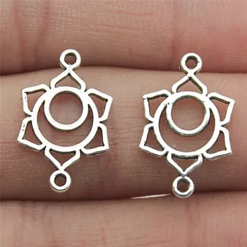 Chakra Connector Charms DIY Jewelry Making Jewelry Finding 25pcs/Lot Antique Silver Color 13x20mm
Chakra Connector Charms DIY Jewelry Making Jewelry Finding 25pcs/Lot Antique Silver Color 13x20mm
