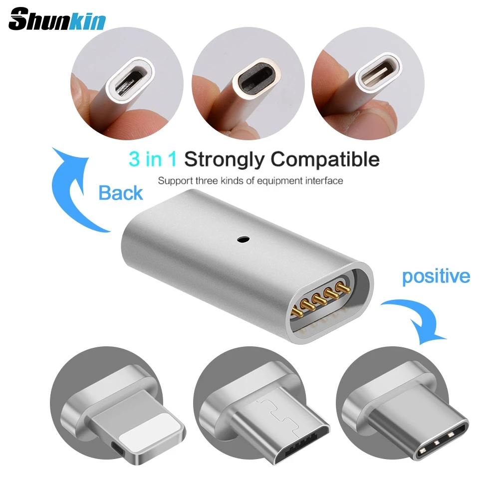 Shunkin Magnet Adapter Magnetic Connector For iphone usb cable Micro Type-c Type C usb charger Adapter For Samsung Xiaomi huawei
Shunkin Magnet Adapter Magnetic Connector For iphone usb cable Micro Type-c Type C usb charger Adapter For Samsung Xiaomi huawei