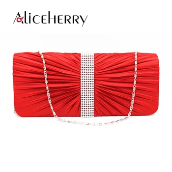 New Arrival High Quality Chain Satin Handbags Ladies Diamond Wedding Party Dinner Bags Simple Fashion Ruched Evening bags Gold
New Arrival High Quality Chain Satin Handbags Ladies Diamond Wedding Party Dinner Bags Simple Fashion Ruched Evening bags Gold