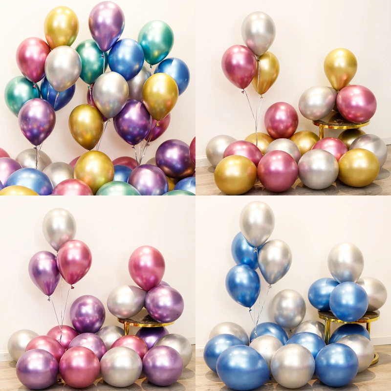 10pcs 12inch Metal Balloons Gold Silver Red Wine Purple Round Latex Ballon Baby Shower wedding Birthday Party Decoration kids
10pcs 12inch Metal Balloons Gold Silver Red Wine Purple Round Latex Ballon Baby Shower wedding Birthday Party Decoration kids