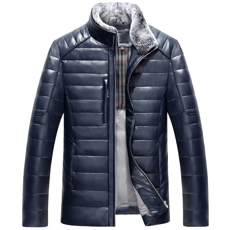 Men's Leather Down Jacket Winter Fur Collar Detachable PU Leather Jackets For Mens Warm Overcoat Casual Coats Leather Jackets
Men's Leather Down Jacket Winter Fur Collar Detachable PU Leather Jackets For Mens Warm Overcoat Casual Coats Leather Jackets