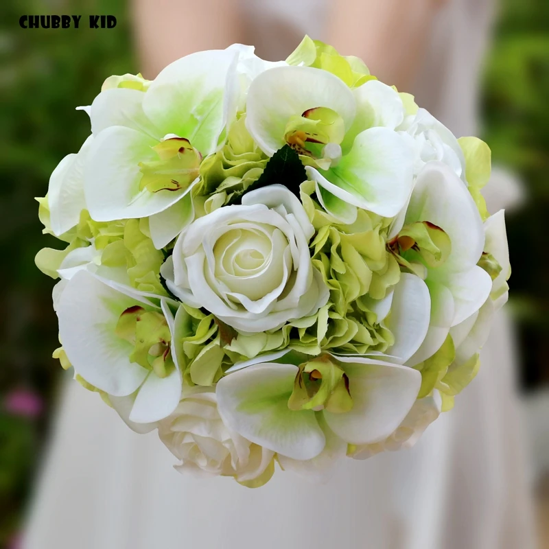 New bridal bouquet ! Artificial silk flower bridal bouquet bride holding flower Bridesmaid bouquet Bridal supplies white green
New bridal bouquet ! Artificial silk flower bridal bouquet bride holding flower Bridesmaid bouquet Bridal supplies white green
