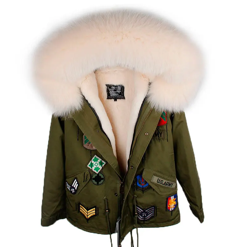 maomaokong 2018 new Short the Faux fur Liner big fox fur collar loose version of cotton jacket women
maomaokong 2018 new Short the Faux fur Liner big fox fur collar loose version of cotton jacket women