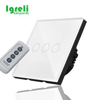 Free Shipping,wireless Touch Switch White/black/gold Crystal Glass Panel,eu Standard 3 Gang 1 Way,with Remote Function,170-250v
Free Shipping,wireless Touch Switch White/black/gold Crystal Glass Panel,eu Standard 3 Gang 1 Way,with Remote Function,170-250v