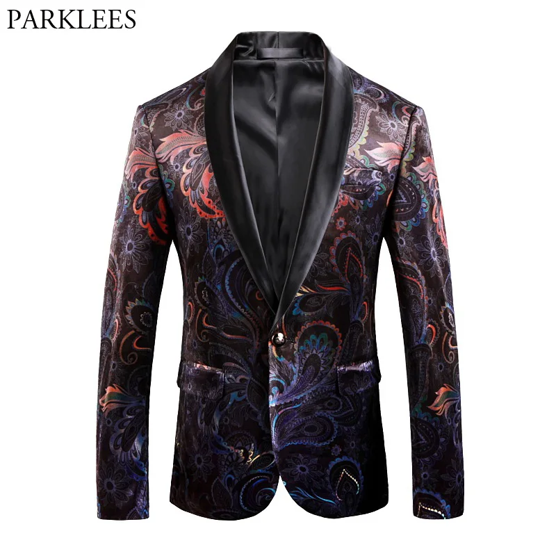 Fancy Paisley Blazer Men Luxury Print Shawl Collar Suit Jacket Men Wedding Dinner Party Stage Singer Costumes Terno Masculino
Fancy Paisley Blazer Men Luxury Print Shawl Collar Suit Jacket Men Wedding Dinner Party Stage Singer Costumes Terno Masculino