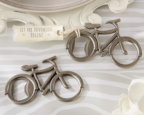 Фото wedding favor gift and giveaways for guest--&quotLet's Go On an Adventure" Bicycle Bottle Opener party souvenir 10pcs/lot | Дом и сад