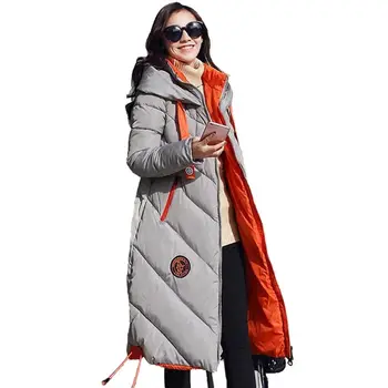 Women Winter Coat Long sleeve Splice Hooded Long Jacket Thick Warm Cotton jacket Large size Loose Leisure Womens Coat
Women Winter Coat Long sleeve Splice Hooded Long Jacket Thick Warm Cotton jacket Large size Loose Leisure Womens Coat