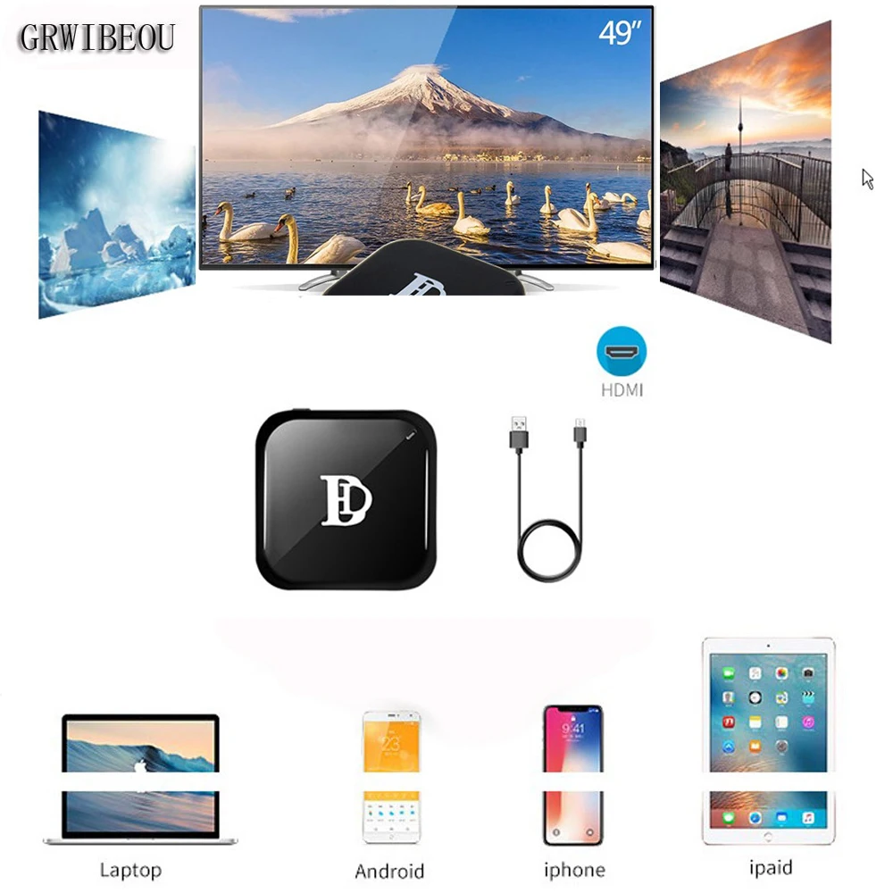 New 2019 Screen player Wireless WIFI Mirror link Box HDMI Dongle For iOS Android Phone Small Screen To Big Screen
New 2019 Screen player Wireless WIFI Mirror link Box HDMI Dongle For iOS Android Phone Small Screen To Big Screen