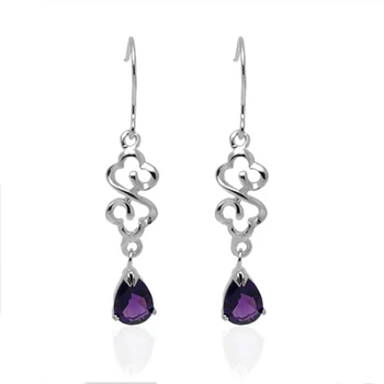 2017 Qi Xuan_Fashion Jewelry_Elegant Purple Stone Waterdrop Earrings_S925 Solid Silver Fashion Earring_Factory Directly Sale
2017 Qi Xuan_Fashion Jewelry_Elegant Purple Stone Waterdrop Earrings_S925 Solid Silver Fashion Earring_Factory Directly Sale