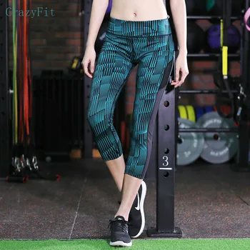 CrazyFit women yoga running training professional sports compression Capri pant tights Comfortable Yarn splicing yoga pants
CrazyFit women yoga running training professional sports compression Capri pant tights Comfortable Yarn splicing yoga pants