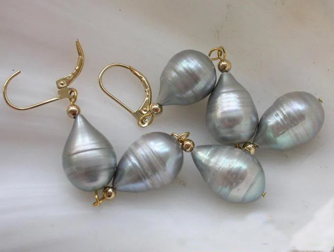 Elegant 100% Genuine Freshwater Pearl Dangle Earrings For Women,Top Quality Huge 19mm Gray Rice Pearl Jewellery
Elegant 100% Genuine Freshwater Pearl Dangle Earrings For Women,Top Quality Huge 19mm Gray Rice Pearl Jewellery