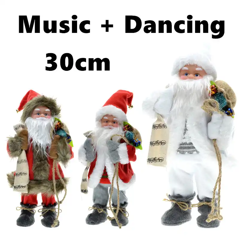 electric santa claus musical dancing plush dolls toys gifts for