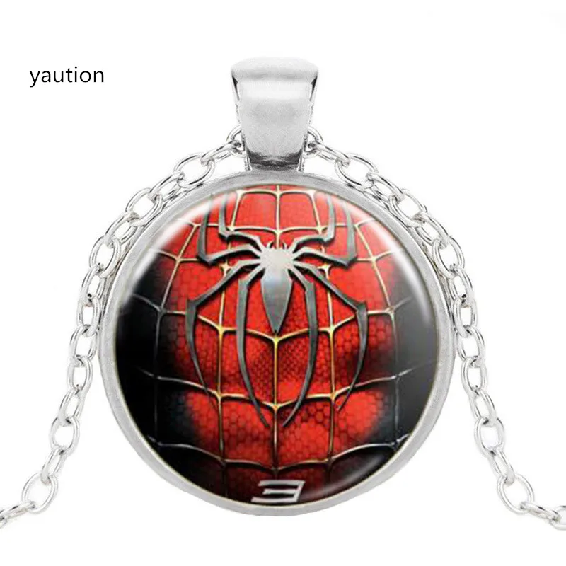 New Vintage Jewelry League Hero Captain America Spider man Glass Pendant Necklace Silver Plated Statement Necklace
New Vintage Jewelry League Hero Captain America Spider man Glass Pendant Necklace Silver Plated Statement Necklace