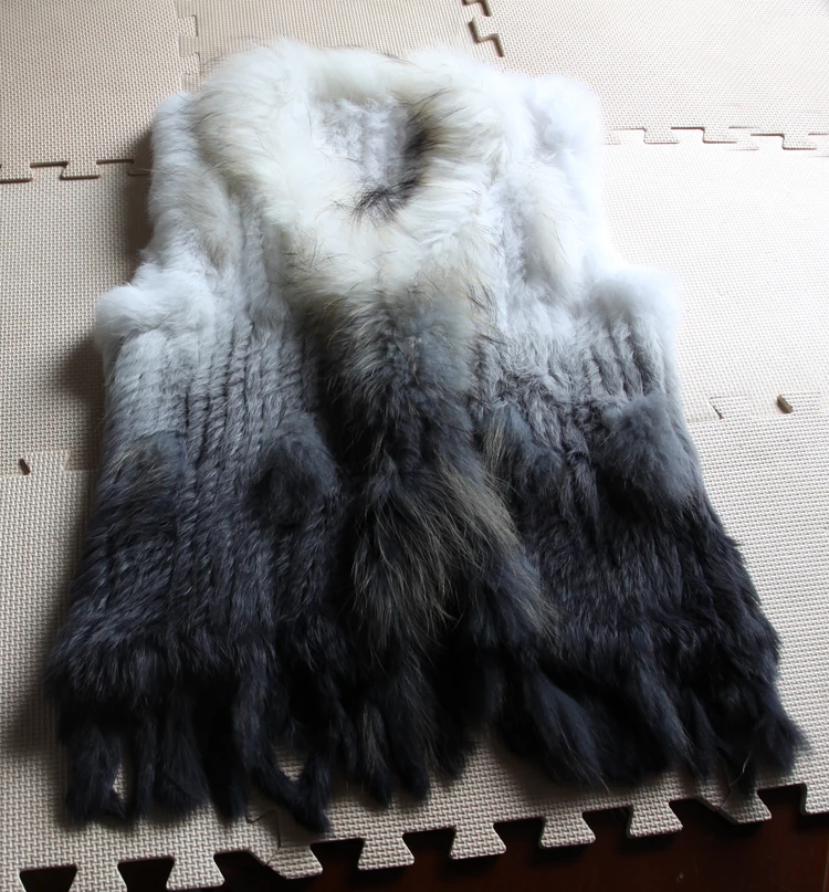 Classic Woman Womens New Fashion Real Rabbit Fur Knit Raccoon Fur Collar Vest Gilet YH33
Classic Woman Womens New Fashion Real Rabbit Fur Knit Raccoon Fur Collar Vest Gilet YH33