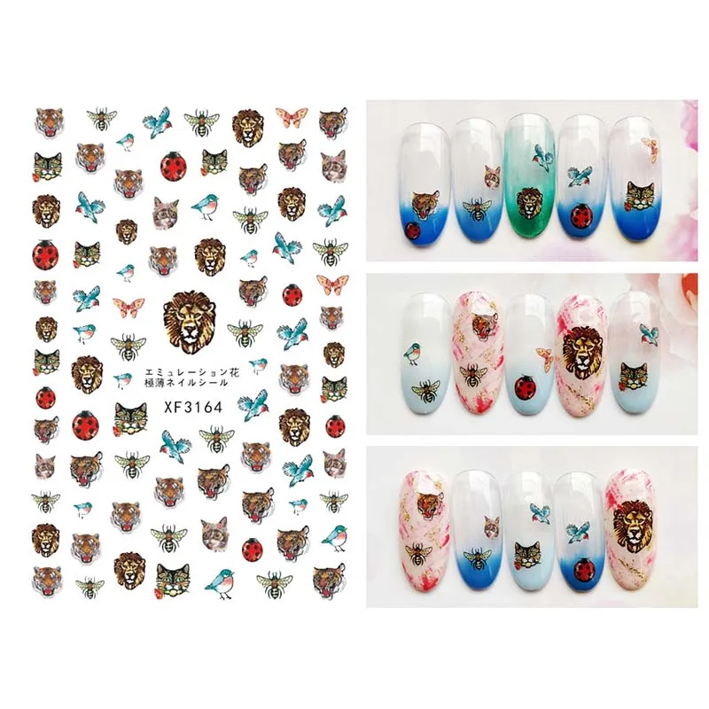 1pcs Colorful Feather Flower 3D Nail Stickers Lion Bee Rabbit Cartoon Animal 3D Wraps Decal Self Adhesive Charm Decor Tips 2019
1pcs Colorful Feather Flower 3D Nail Stickers Lion Bee Rabbit Cartoon Animal 3D Wraps Decal Self Adhesive Charm Decor Tips 2019