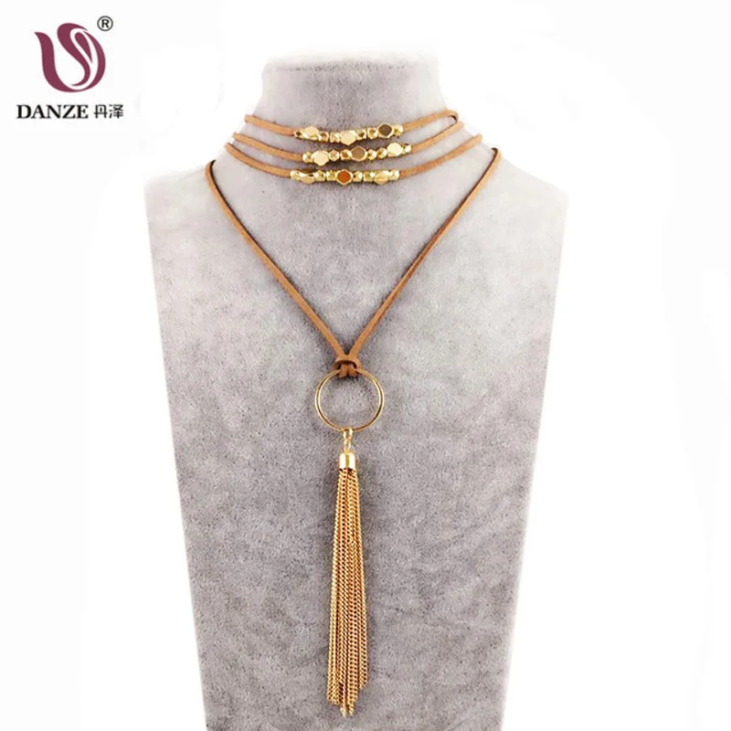 Trendy Multilayer Long Leather Tassel Chain Necklaces For Women Fashion Feather Pendant Jewelry Party Collier Femme
Trendy Multilayer Long Leather Tassel Chain Necklaces For Women Fashion Feather Pendant Jewelry Party Collier Femme