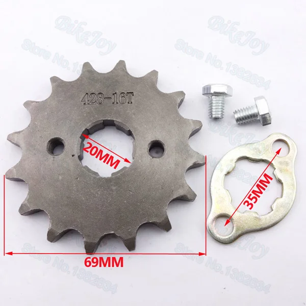 428 16 T Tooth 20mm Front Engine Sprocket for Lifan YX Loncin Zongshen Dirt Pit Bike ATV Quad Go Kart Buggy Scooter Motorcycle
428 16 T Tooth 20mm Front Engine Sprocket for Lifan YX Loncin Zongshen Dirt Pit Bike ATV Quad Go Kart Buggy Scooter Motorcycle