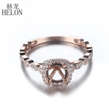 HELON Solid 10K Rose Gold Round 5mm to 6.5mm Pave Natural Diamonds Engagement Wedding Semi Mount Ring Fine Jewelry Women's Ring
HELON Solid 10K Rose Gold Round 5mm to 6.5mm Pave Natural Diamonds Engagement Wedding Semi Mount Ring Fine Jewelry Women's Ring