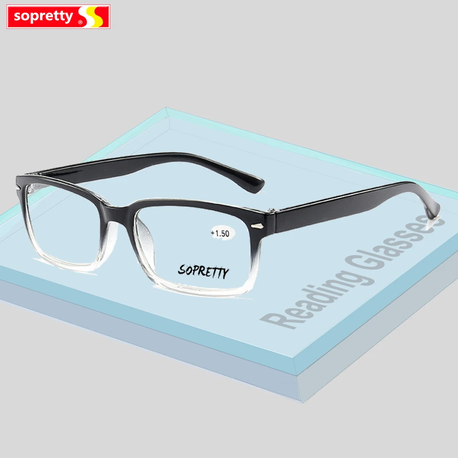 Comfy Ultralight Reading Glasses , Square Presbyopia PC Transparent Frame Eyewear +1.0 +1.5 +2.0 +2.5 +3.0 +3.5 Eyeglasses A1303
Comfy Ultralight Reading Glasses , Square Presbyopia PC Transparent Frame Eyewear +1.0 +1.5 +2.0 +2.5 +3.0 +3.5 Eyeglasses A1303