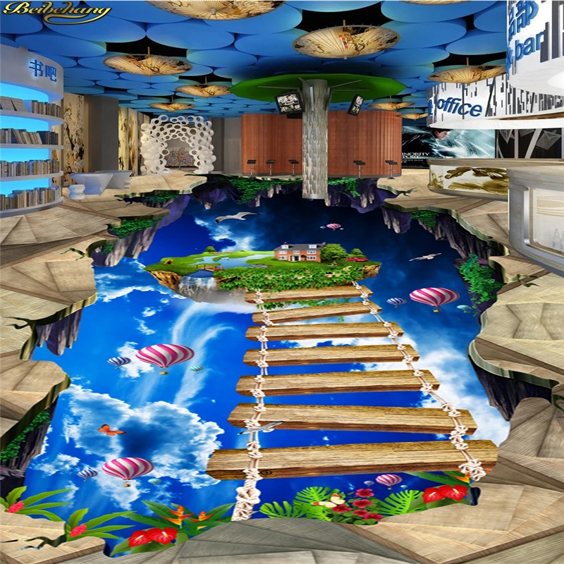 beibehang Custom photo wallpaper wallpaper floor painted blue sky white cloud wood bridge walkway hall 3D floor outdoor painting
beibehang Custom photo wallpaper wallpaper floor painted blue sky white cloud wood bridge walkway hall 3D floor outdoor painting