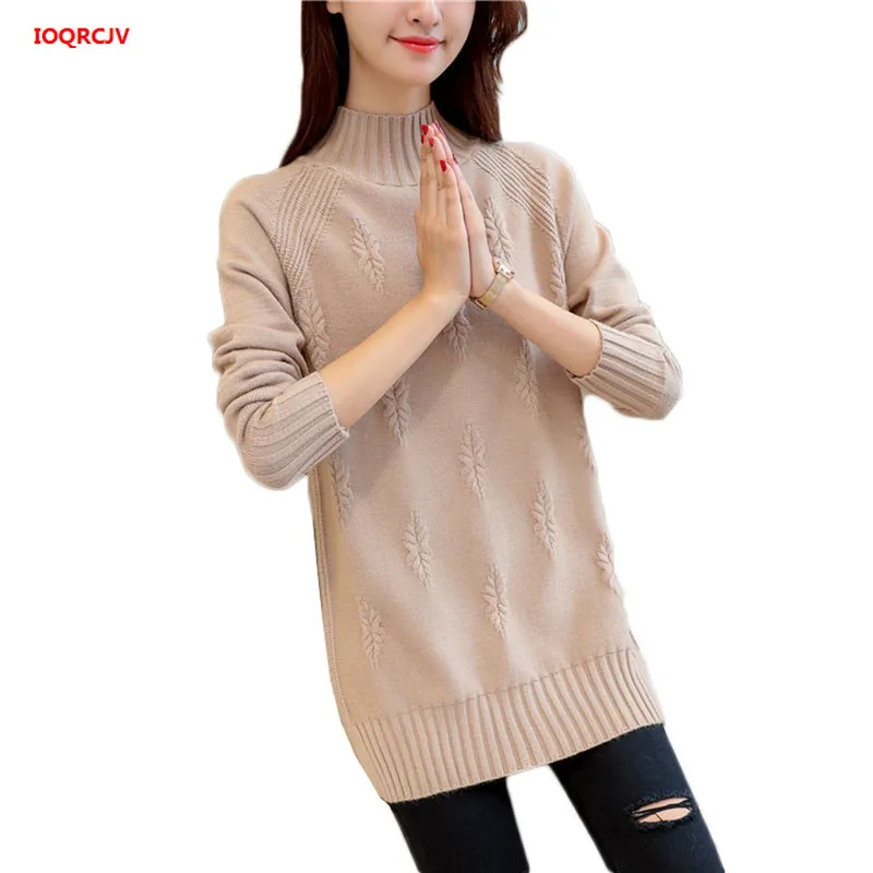 Autumn Winter Women's Sweater Pullovers 2018 Long-sleeved Knit Bottoming Shirt half-High Collar Loose Elasticity Sweater W291
Autumn Winter Women's Sweater Pullovers 2018 Long-sleeved Knit Bottoming Shirt half-High Collar Loose Elasticity Sweater W291