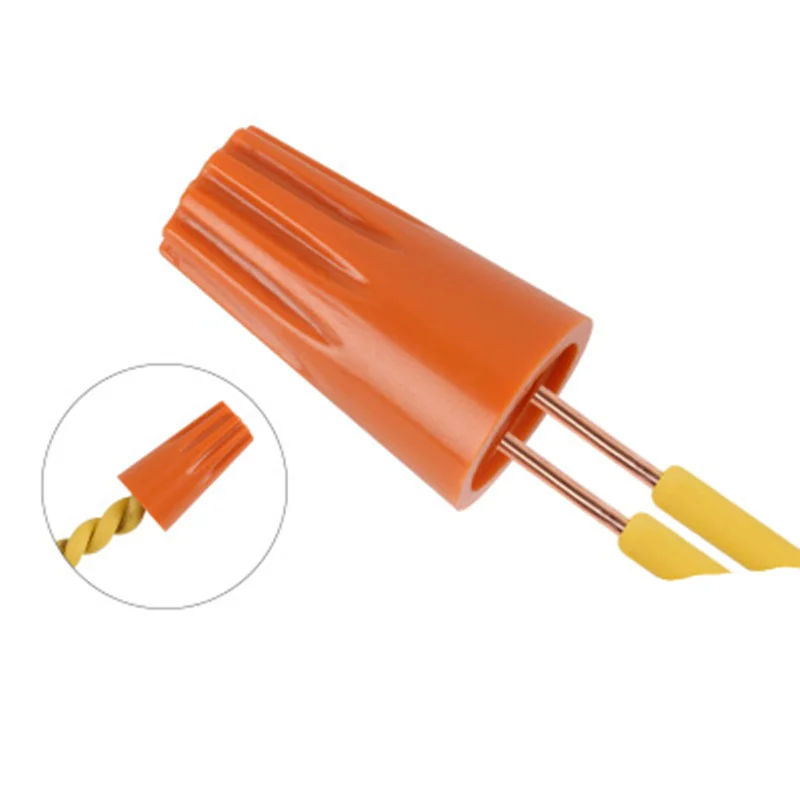100pcs high quality P3 wire twist nut connector Orange Twist-On Terminals Cap Spring Insert terminal Assortment wiring cap P1-P6
100pcs high quality P3 wire twist nut connector Orange Twist-On Terminals Cap Spring Insert terminal Assortment wiring cap P1-P6
