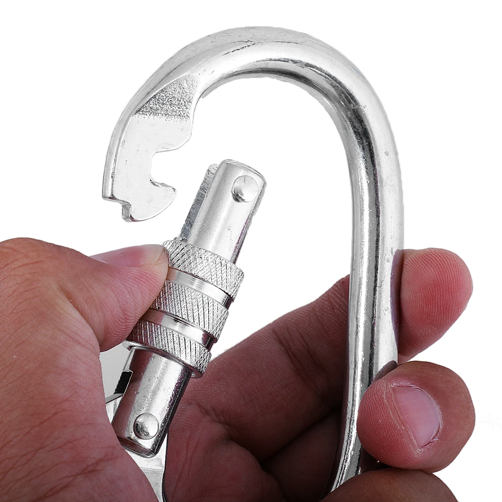 25KN Outdoor Rappelling Exploring Climbing Oval Carbon Steel Carabiner Screw Lock Sliver Exploring Equipment
25KN Outdoor Rappelling Exploring Climbing Oval Carbon Steel Carabiner Screw Lock Sliver Exploring Equipment