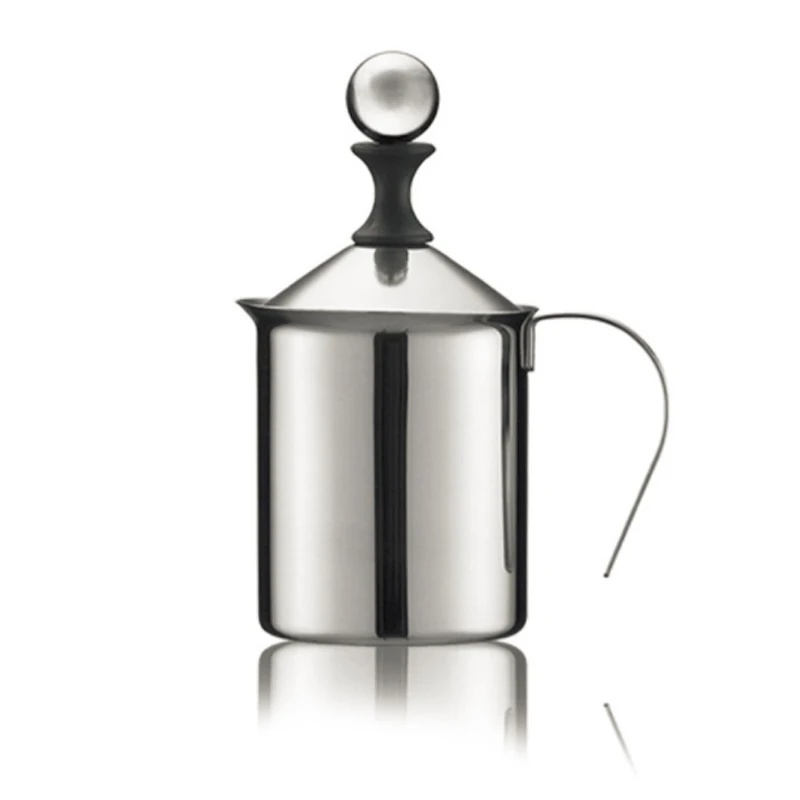 

400ML/800ML Manual Milk Frother Stainless Steel Double Mesh Milk Creamer Milk Foam Mesh Coffee Cup Foamer Creamer