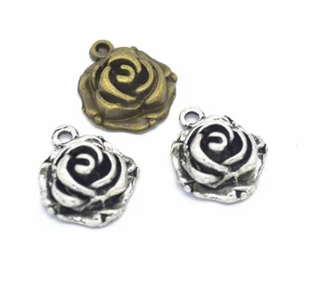 50pcs charms Rose flower Alloy Pendants Antique silver bronze gold 18*15mm 3.5g Handmade Jewelry Making DIY European accessories
50pcs charms Rose flower Alloy Pendants Antique silver bronze gold 18*15mm 3.5g Handmade Jewelry Making DIY European accessories