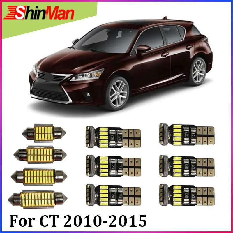 ShinMan10x Error Free Auto Reading Lights Car light Interior Light LED Kit For Lexus CT CT200h LED Interior Package 2010-2015
ShinMan10x Error Free Auto Reading Lights Car light Interior Light LED Kit For Lexus CT CT200h LED Interior Package 2010-2015