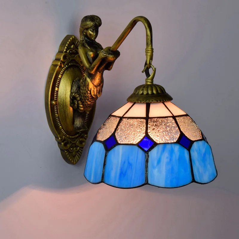 Ou after guti tiffany stained glass sitting room dining-room bar club corridor Mediterranean blue bedroom wall lamp
Ou after guti tiffany stained glass sitting room dining-room bar club corridor Mediterranean blue bedroom wall lamp