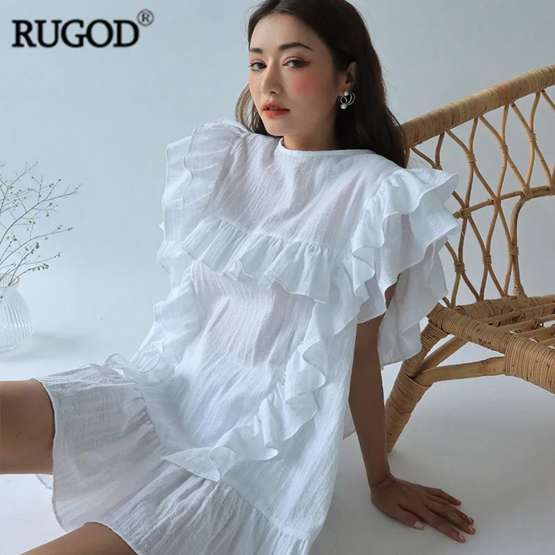 RUGOD Fold Lotus Leaf O-Neck Dresses 2018 Hot Ruffle Sleeve Fashion Cotton Slim Sexy Mini Derss Causal Hight Waist Saia Faldas
RUGOD Fold Lotus Leaf O-Neck Dresses 2018 Hot Ruffle Sleeve Fashion Cotton Slim Sexy Mini Derss Causal Hight Waist Saia Faldas