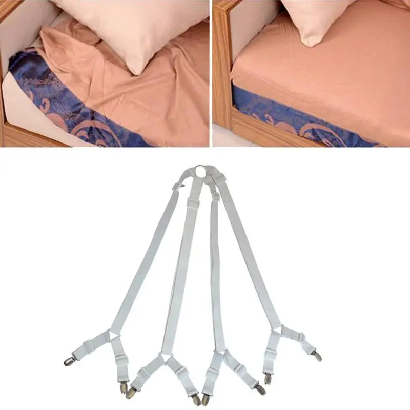 Bed Sheet Clips Grippers Fasteners 3 Way 4 Sides Sheet Suspenders Elastic Sheet Holders Mattress Clips Straps Adjustable Fit All
Bed Sheet Clips Grippers Fasteners 3 Way 4 Sides Sheet Suspenders Elastic Sheet Holders Mattress Clips Straps Adjustable Fit All