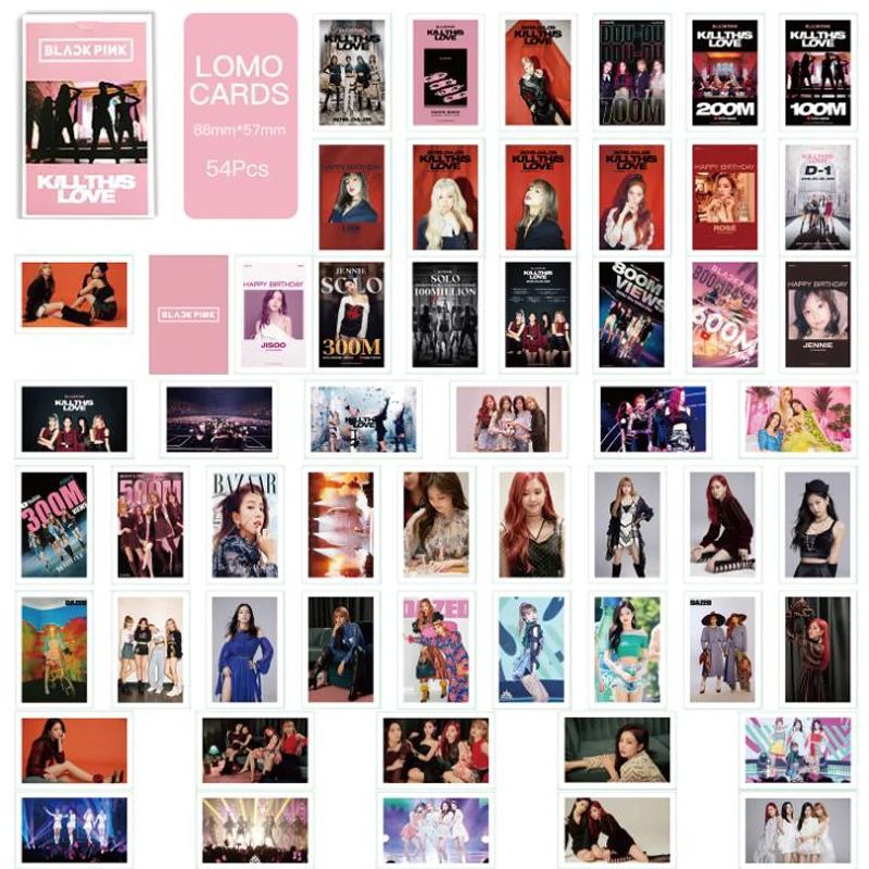 54 Pcs/pack Fashion Kpop BLACKPINK Album Self Made Paper Lomo Cards Photo Card JENNIE LISA JISOO ROSE Fan's Gift Stationery
54 Pcs/pack Fashion Kpop BLACKPINK Album Self Made Paper Lomo Cards Photo Card JENNIE LISA JISOO ROSE Fan's Gift Stationery