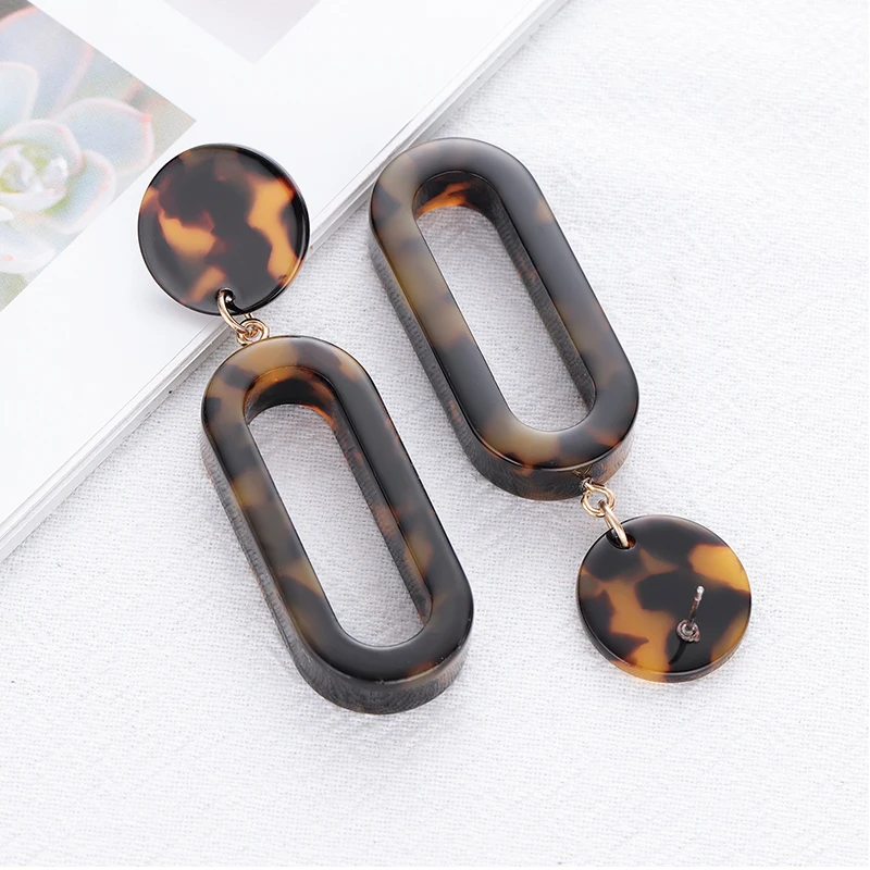 Long Oval Drop Earring for Women Acrylic Geometric Statement Resin Dangle Earrings Fashion Jewelry BrincosBrand Vintage Leopard
Long Oval Drop Earring for Women Acrylic Geometric Statement Resin Dangle Earrings Fashion Jewelry BrincosBrand Vintage Leopard