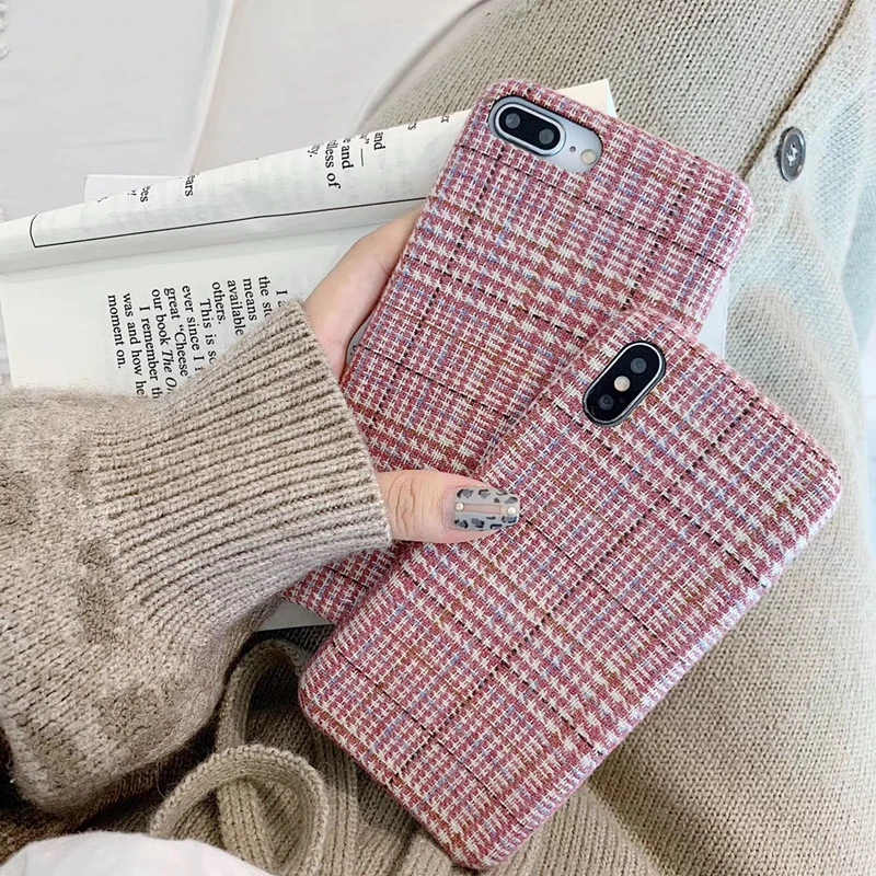 Luxury cute British plaid prepared pink Fabric Textile phone case for iphone 7 8 6 6S plus X XR XS MAX cover for iphone 7 couqe
Luxury cute British plaid prepared pink Fabric Textile phone case for iphone 7 8 6 6S plus X XR XS MAX cover for iphone 7 couqe