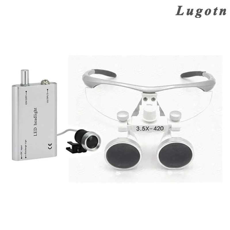 3.5X times magnifier with led headlamp binocular lens antifog optical glasses medical loupe surgical enlarger
3.5X times magnifier with led headlamp binocular lens antifog optical glasses medical loupe surgical enlarger