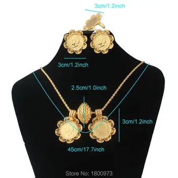Newest Ethiopian Necklace Pendants Rings & Earrings Set Gold color Wedding Jewelry African Bridal Gift Coptic Abyssinia 
Newest Ethiopian Necklace Pendants Rings & Earrings Set Gold color Wedding Jewelry African Bridal Gift Coptic Abyssinia
